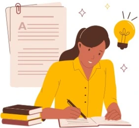 Content writer reviewing a draft for a business client